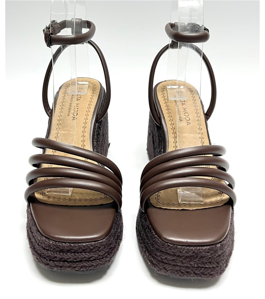 SANDALIA BERNA MARRON