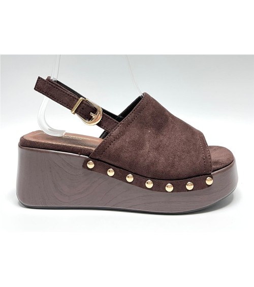 SANDALIA LIBIA MARRON