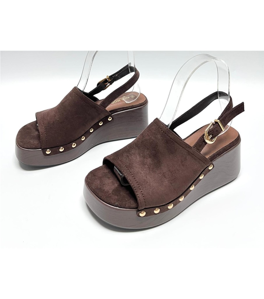 SANDALIA LIBIA MARRON