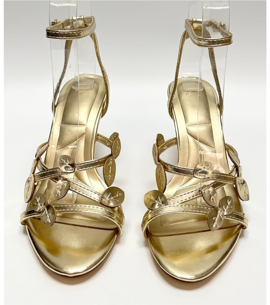 SANDALIA MALVA DORADO