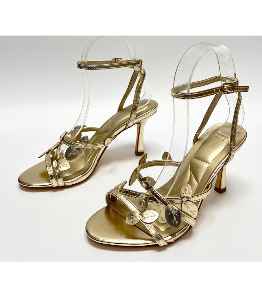 SANDALIA MALVA DORADO