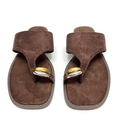 SANDALIA MINTA MARRON