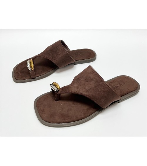 SANDALIA MINTA MARRON