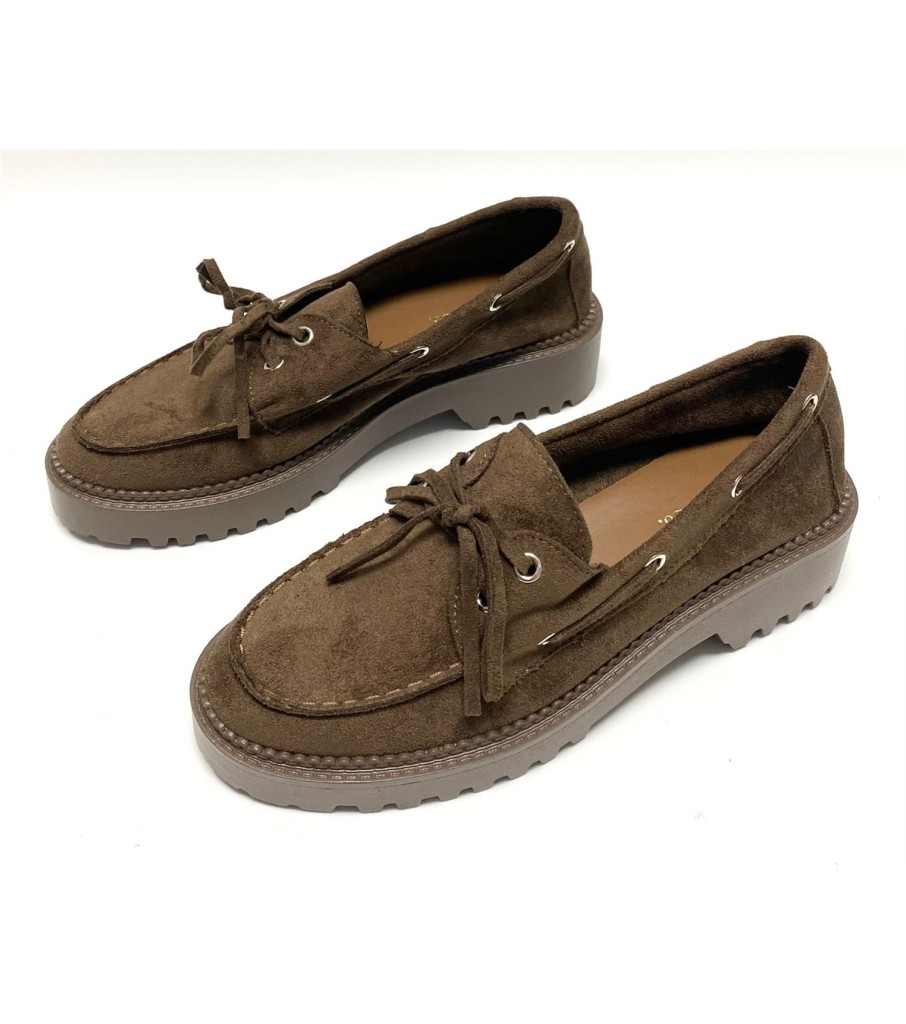 MOCASIN BLANCA MARRON