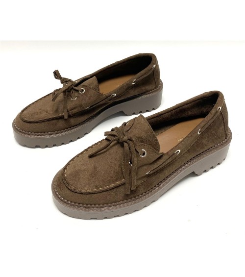 MOCASIN BLANCA MARRON