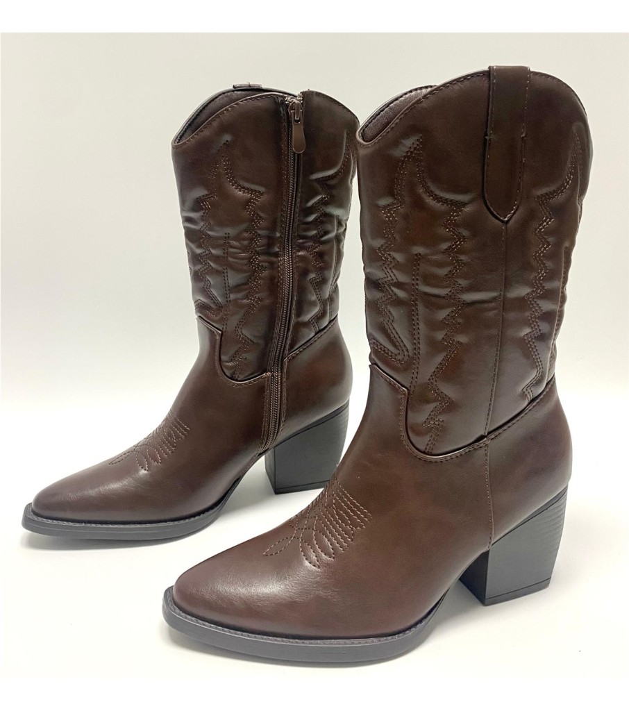 BOTA ALMUDENA MARRON