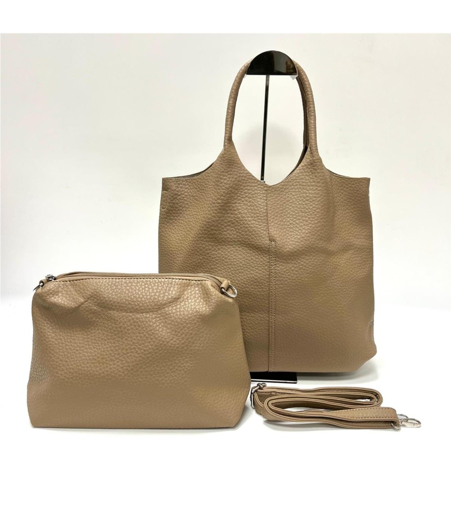 BOLSO LITCHI TAUPE