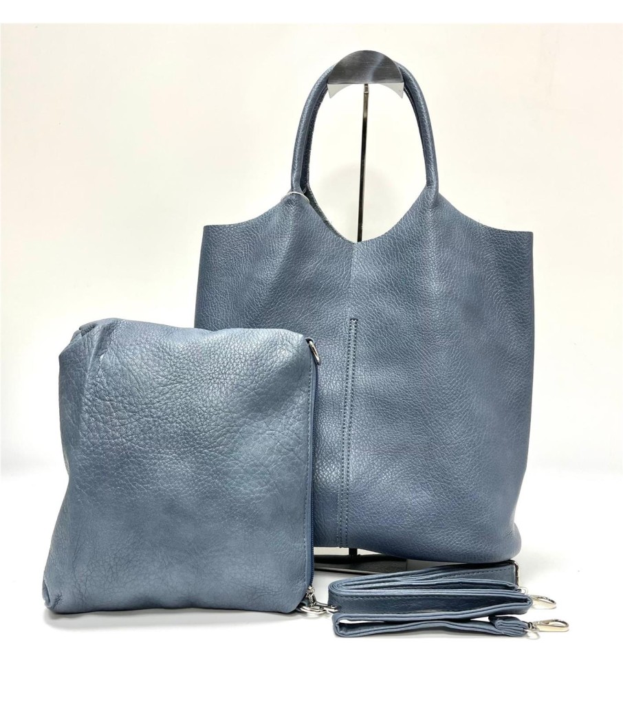 BOLSO LITCHI AZUL