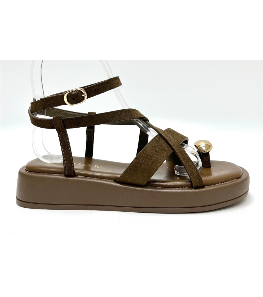 SANDALIA PORTE MARRON