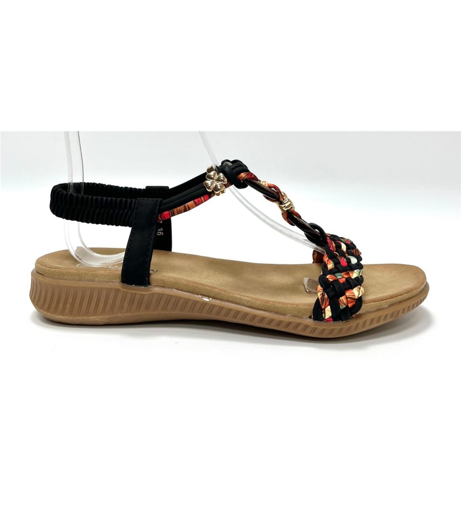 SANDALIA LOTUS NEGRO