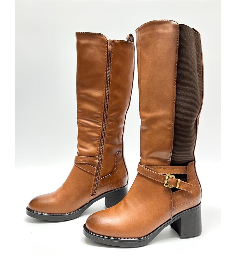 BOTA FLOR CAMEL