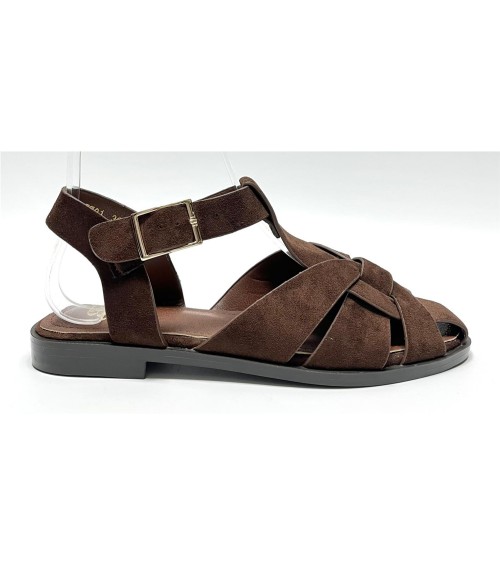SANDALIA ZOE MARRON
