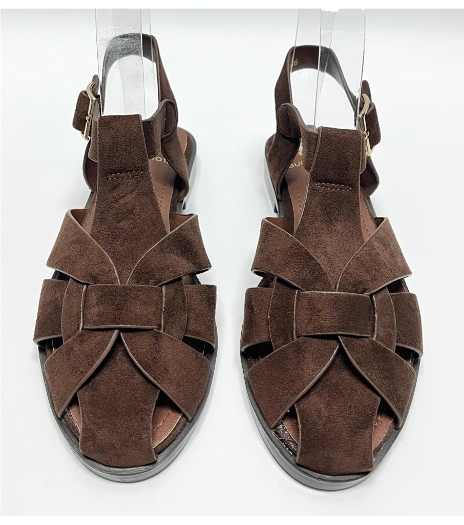 SANDALIA ZOE MARRON