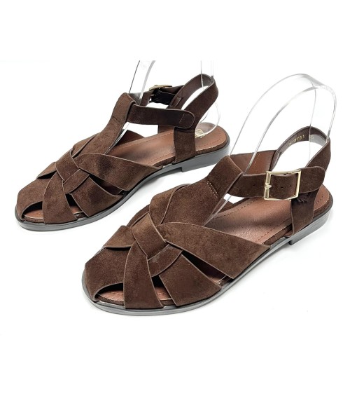 SANDALIA ZOE MARRON