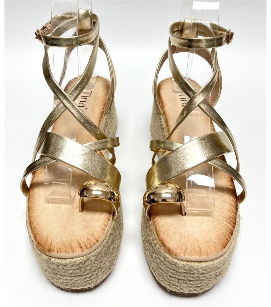 SANDALIA ELSA DORADO