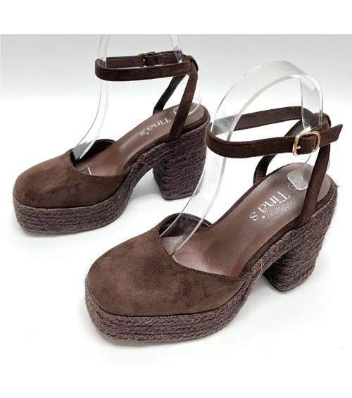 SANDALIA ISABEL MARRON