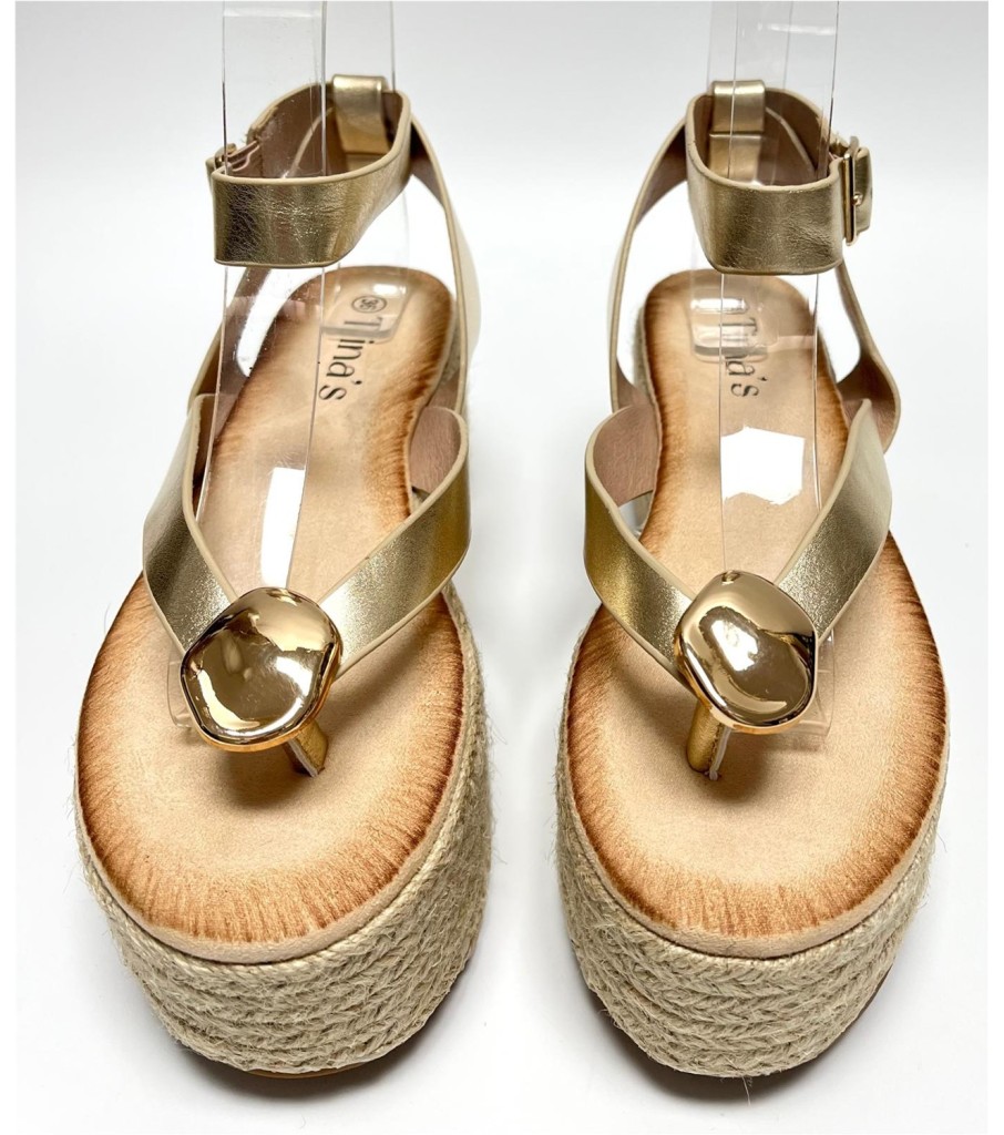 SANDALIA AINA DORADO