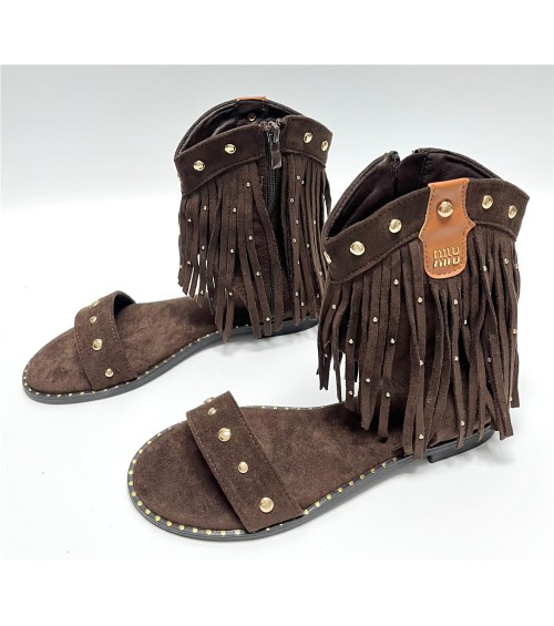 SANDALIA CAYETANA MARRON 2