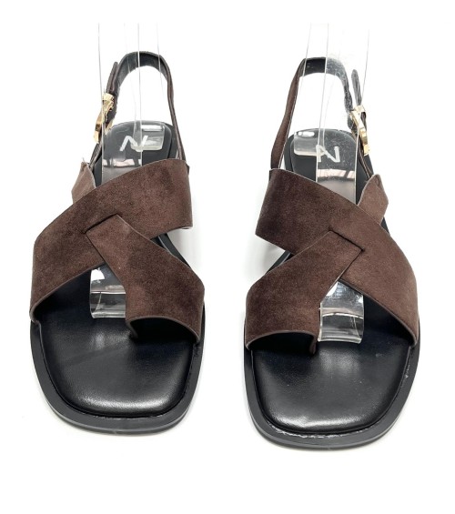 SANDALIA CRISTINA MARRON 2