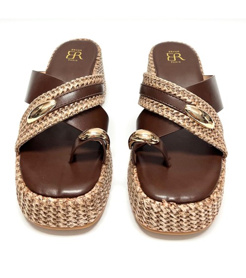 SANDALIA MALAK MARRON 2