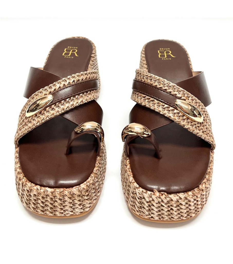 SANDALIA MALAK MARRON