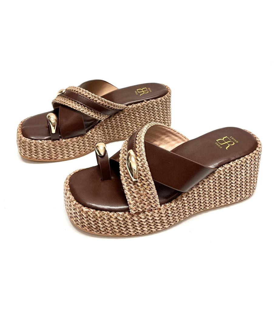 SANDALIA MALAK MARRON