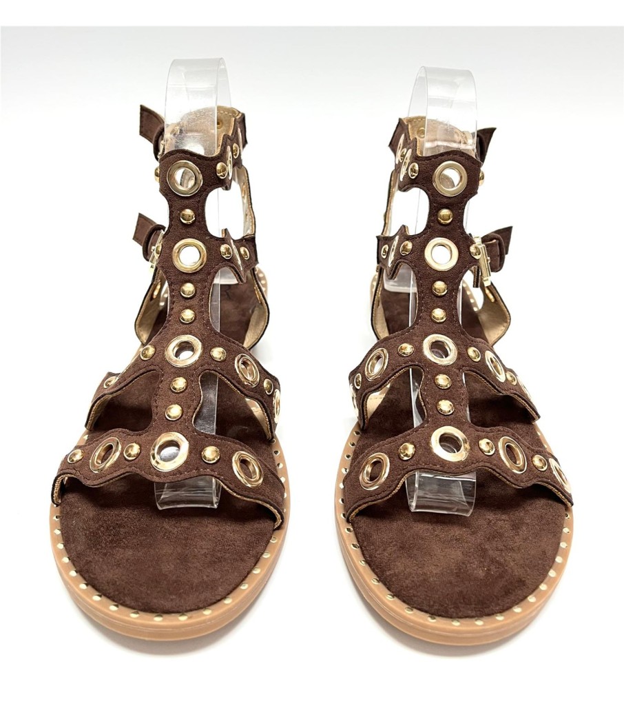 SANDALIA CAROLINA MARRON