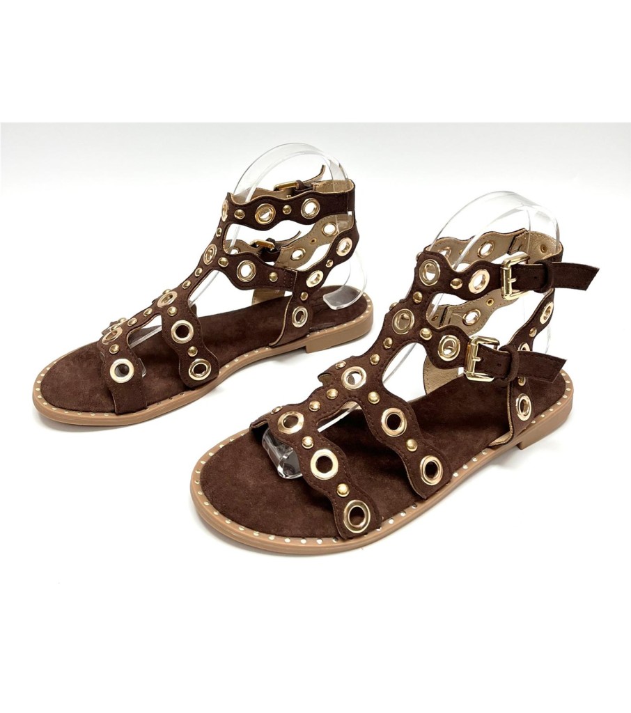 SANDALIA CAROLINA MARRON