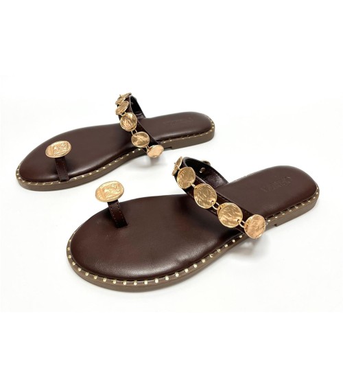 SANDALIA AZAHARA MARRON