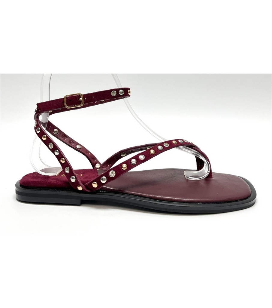 SANDALIA MACARENA GRANATE