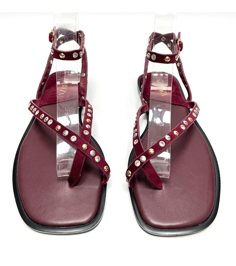 SANDALIA MACARENA GRANATE