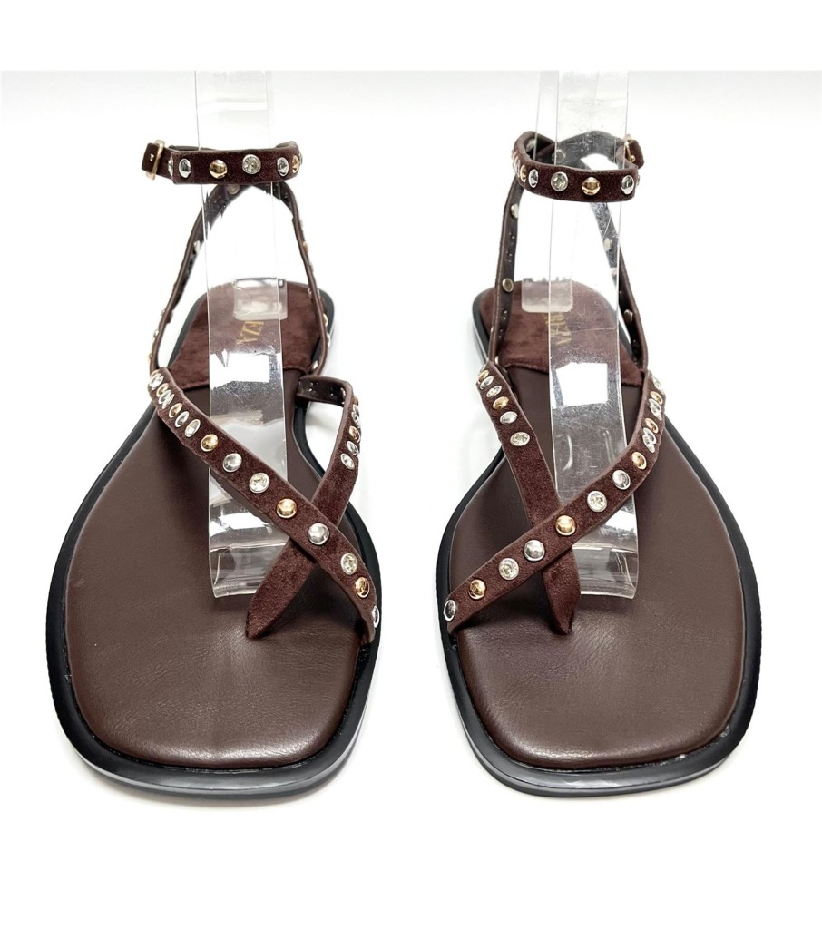 SANDALIA MACARENA MARRON